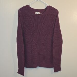 Croft & Barrow Rich Burgundy Cable Knit Sweater